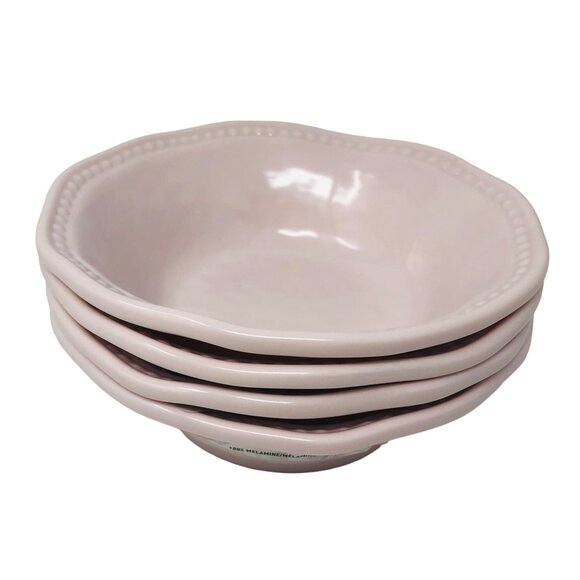 Tommy Bahama Melamine Pink Salad Pasta Soup Cereal Bowls Round Set of 4 - Picture 2 of 5